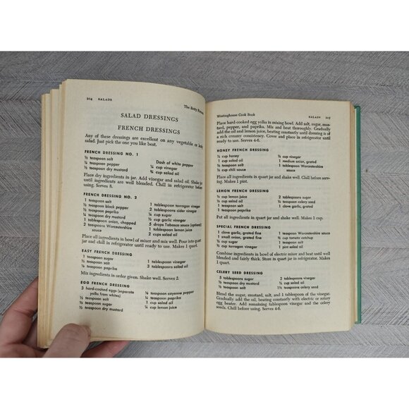The Betty Furness Westinghouse Cookbook 1954 First Printing Hardcover Green - Picture 12 of 14